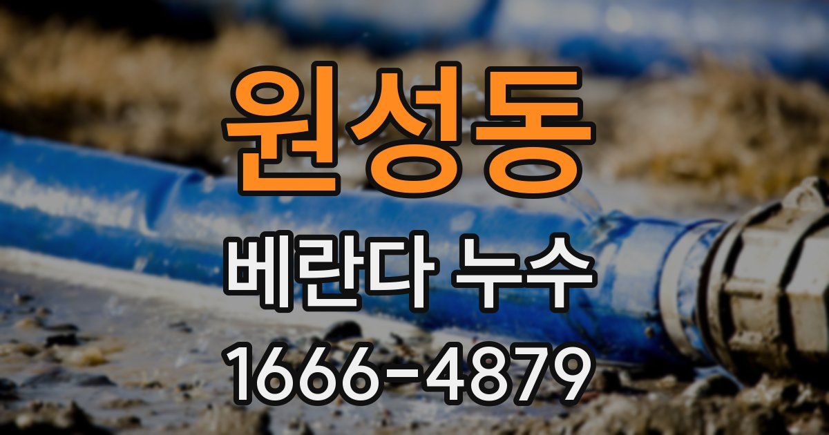 원성동 베란다 누수