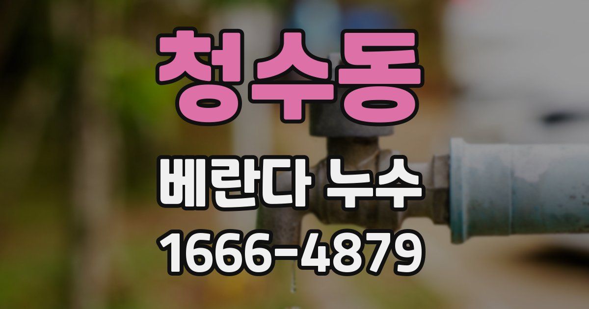 청수동 베란다 누수