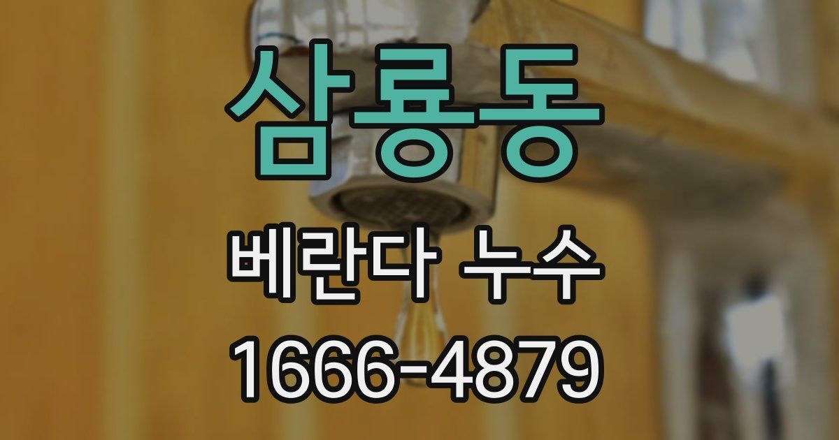 삼룡동 베란다 누수