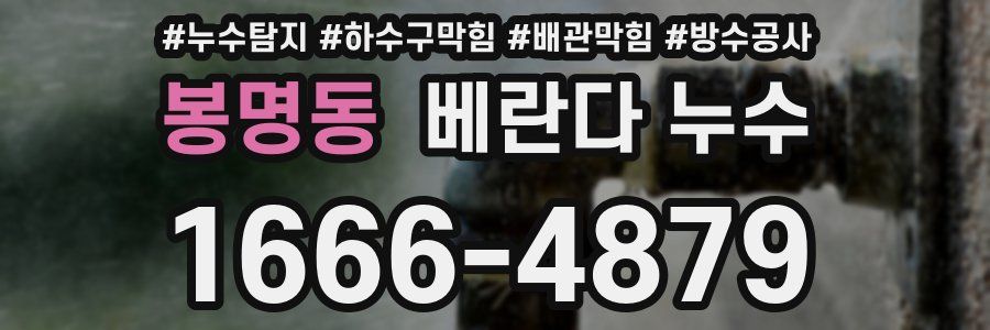 봉명동 베란다 누수