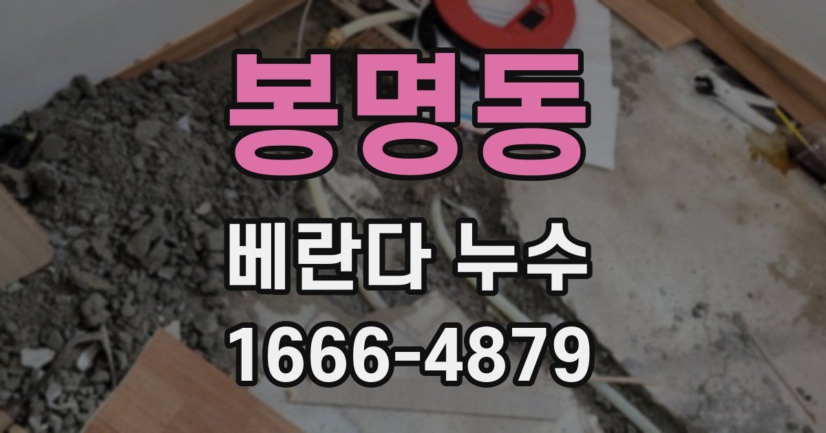 봉명동 베란다 누수