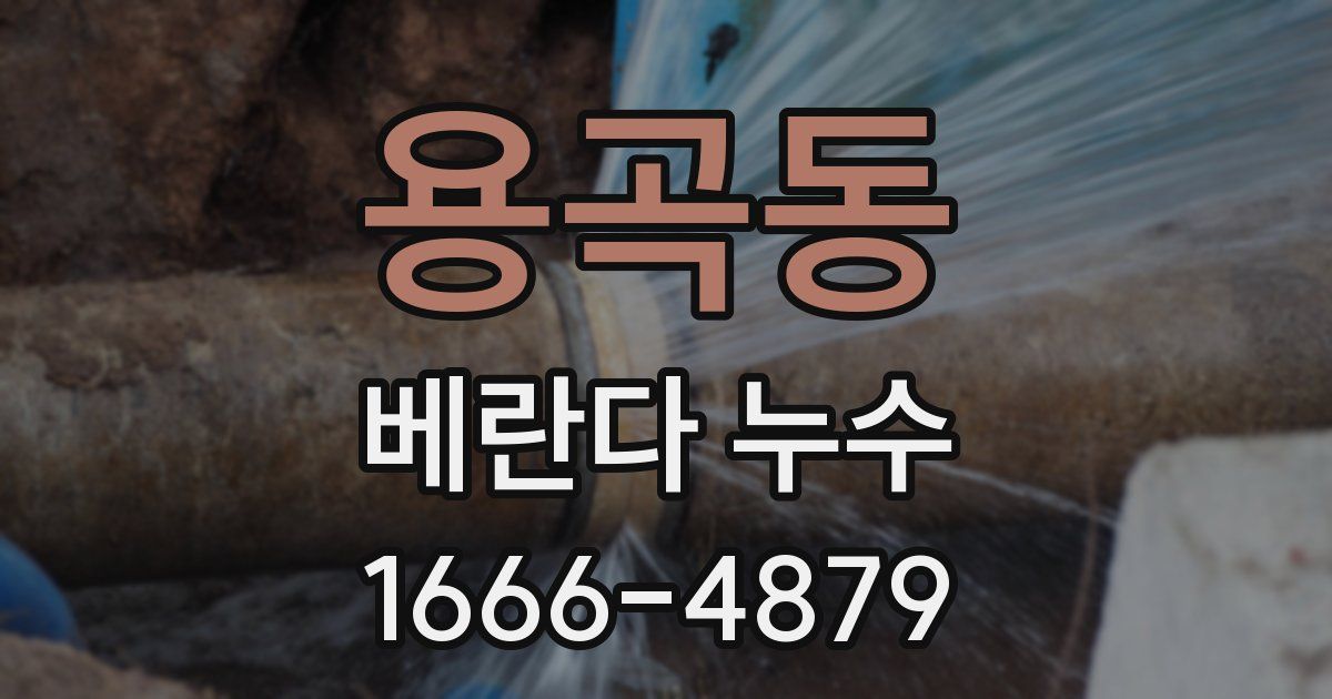 용곡동 베란다 누수