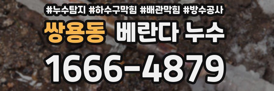 쌍용동 베란다 누수