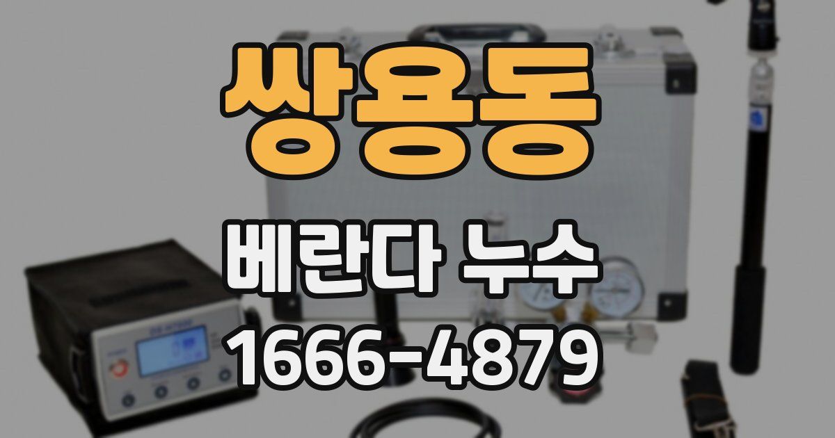 쌍용동 베란다 누수