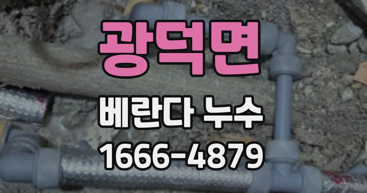 광덕면 베란다 누수