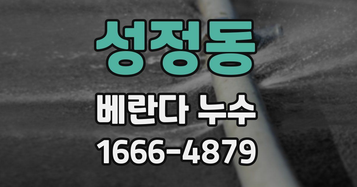 성정동 베란다 누수