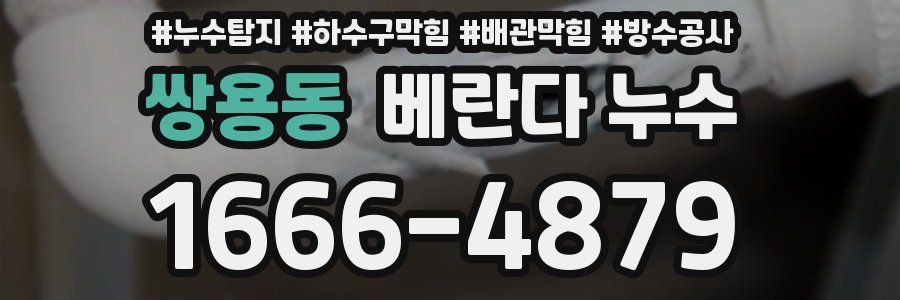 쌍용동 베란다 누수