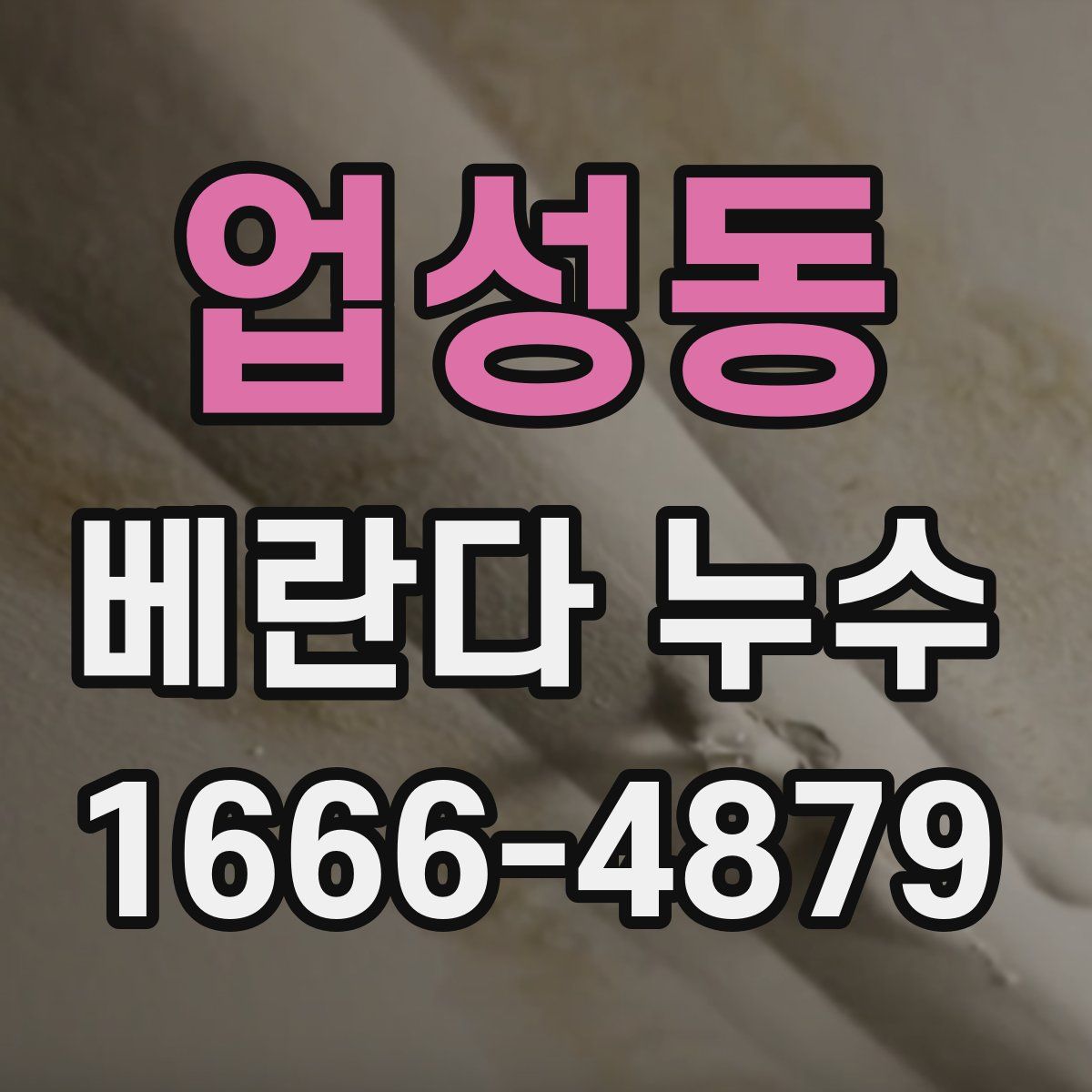 업성동 베란다 누수