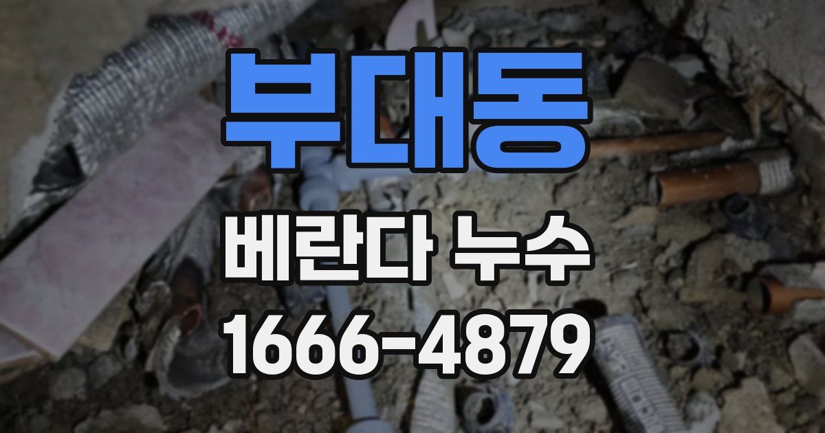 부대동 베란다 누수