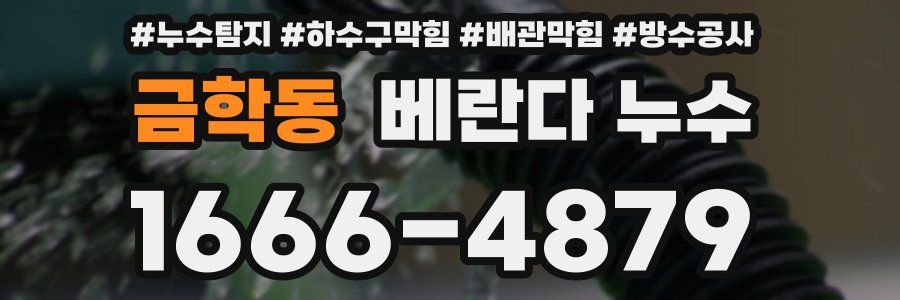 금학동 베란다 누수