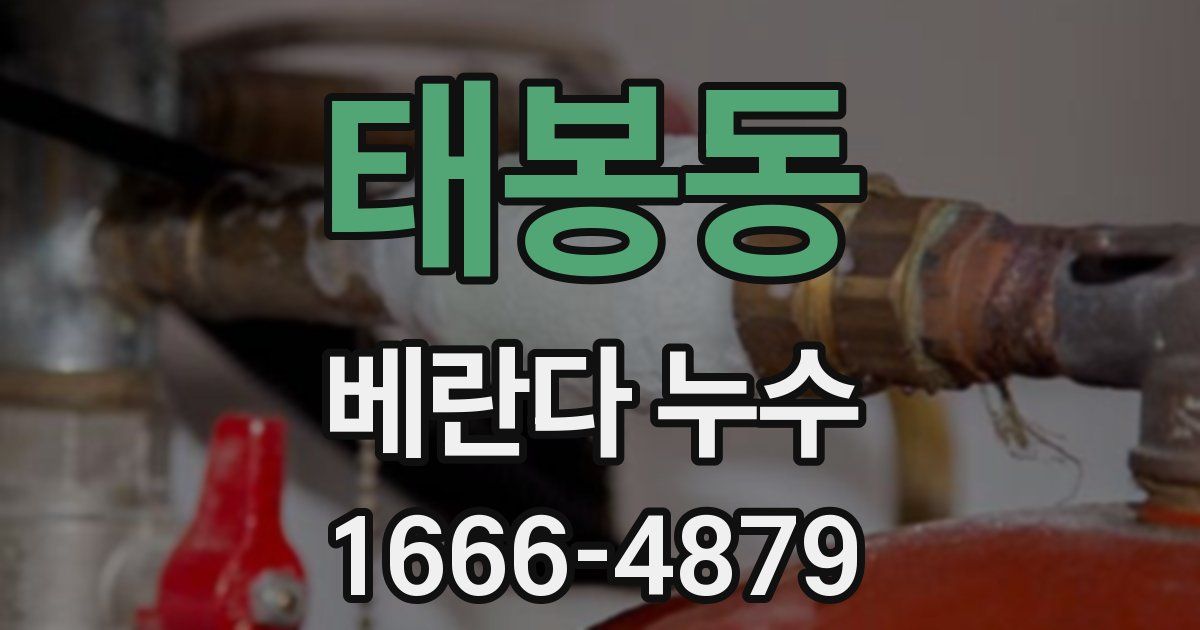 태봉동 베란다 누수