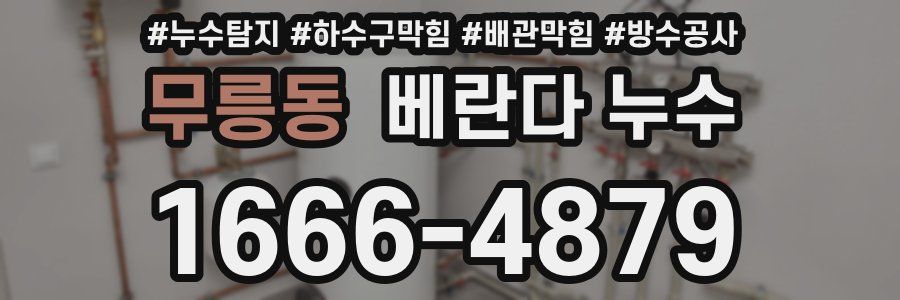 무릉동 베란다 누수