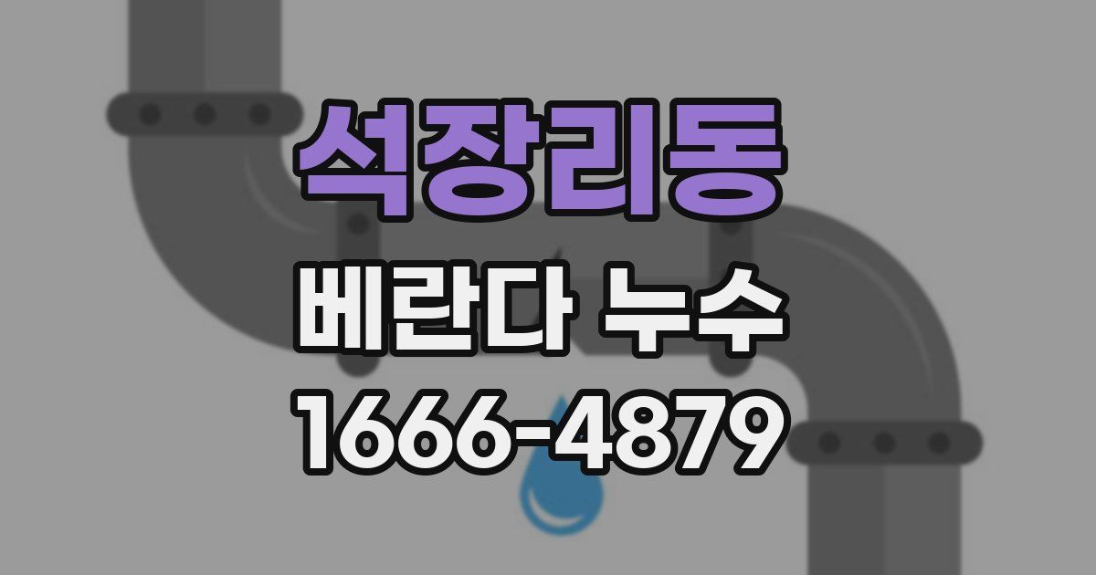 석장리동 베란다 누수