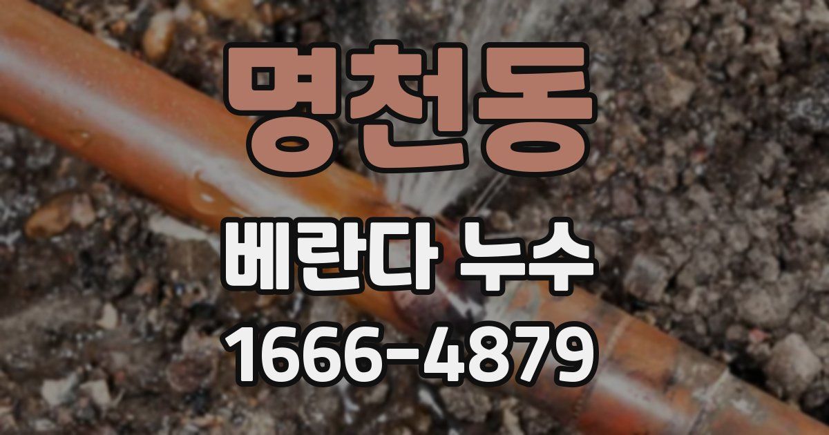 명천동 베란다 누수