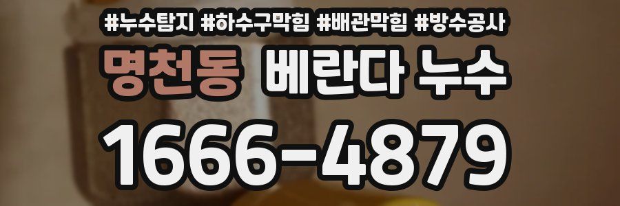 명천동 베란다 누수