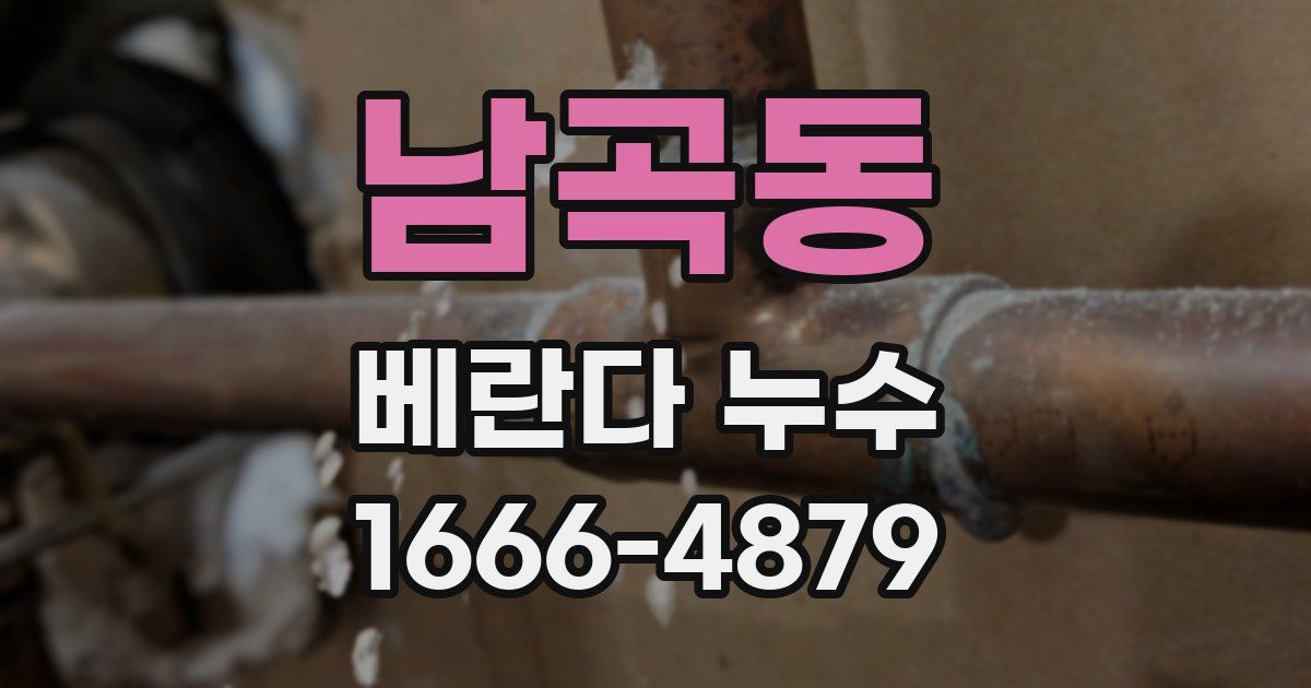 남곡동 베란다 누수