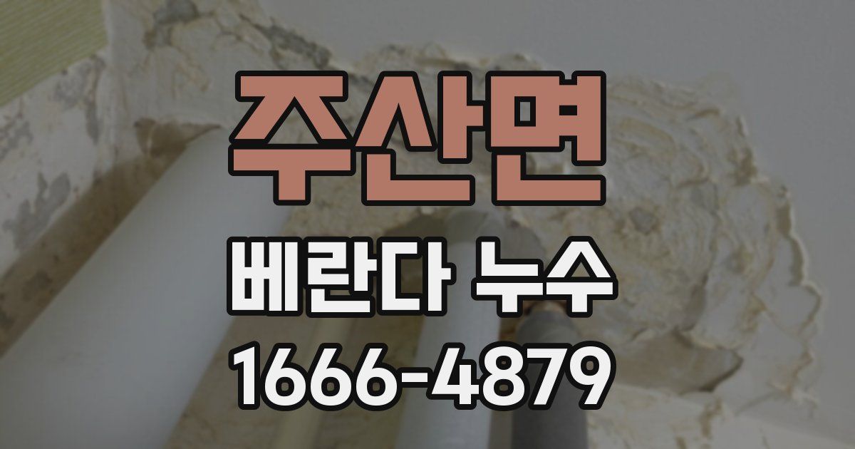 주산면 베란다 누수