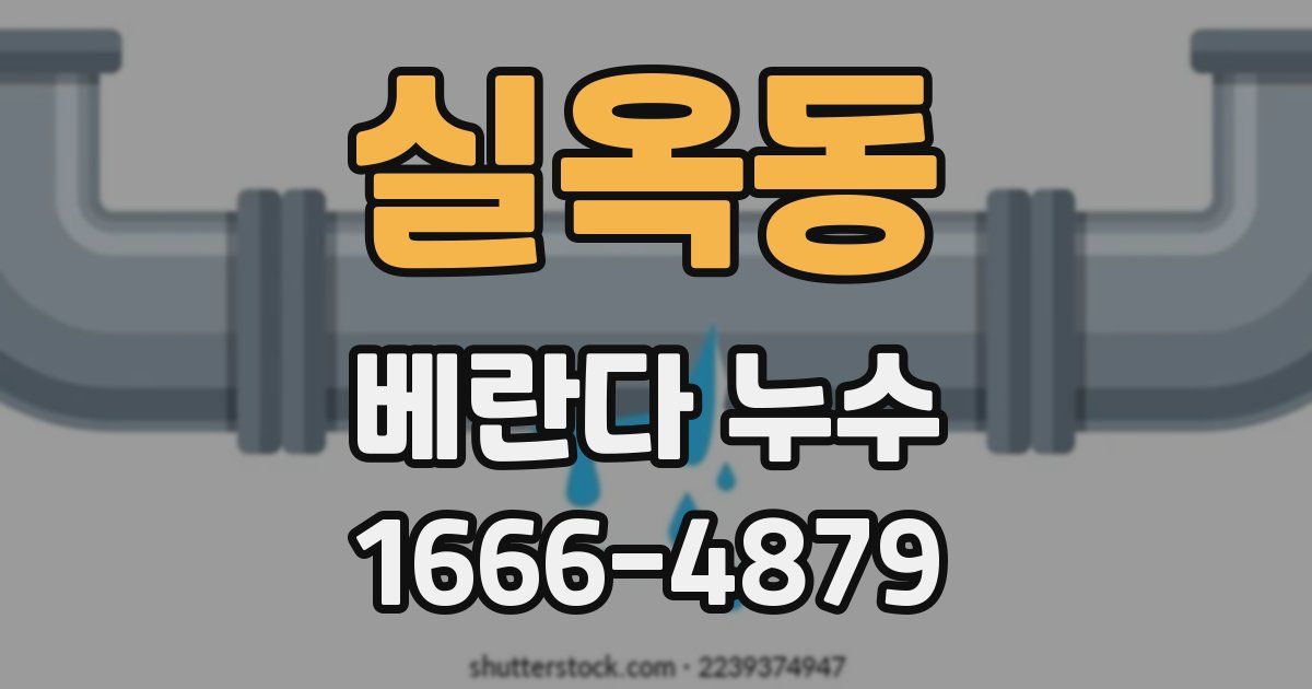 실옥동 베란다 누수