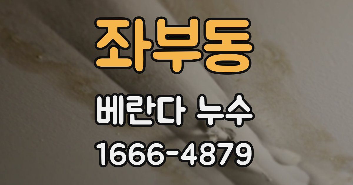 좌부동 베란다 누수