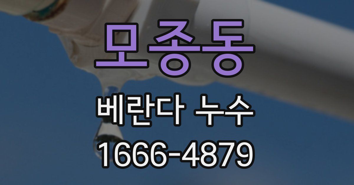모종동 베란다 누수