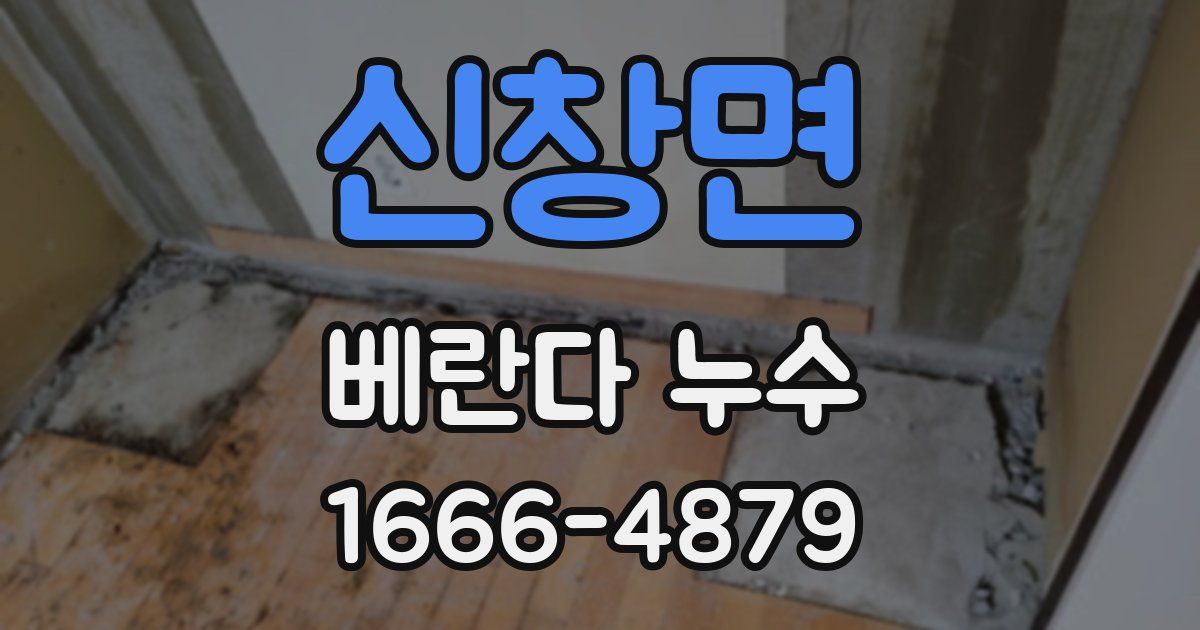 신창면 베란다 누수