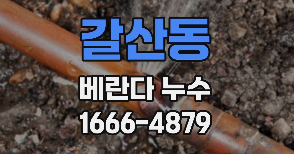 갈산동 베란다 누수