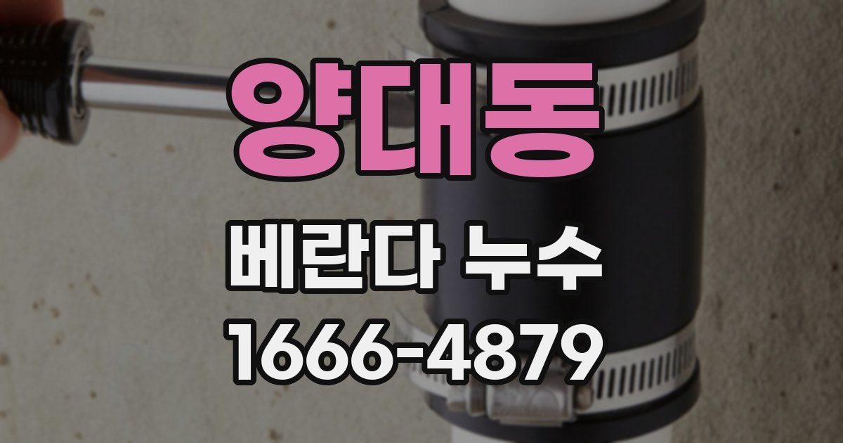 양대동 베란다 누수