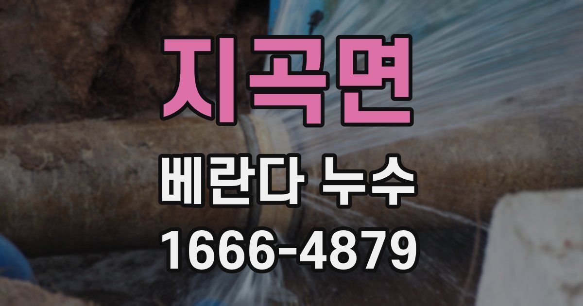 지곡면 베란다 누수