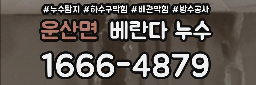 운산면 베란다 누수