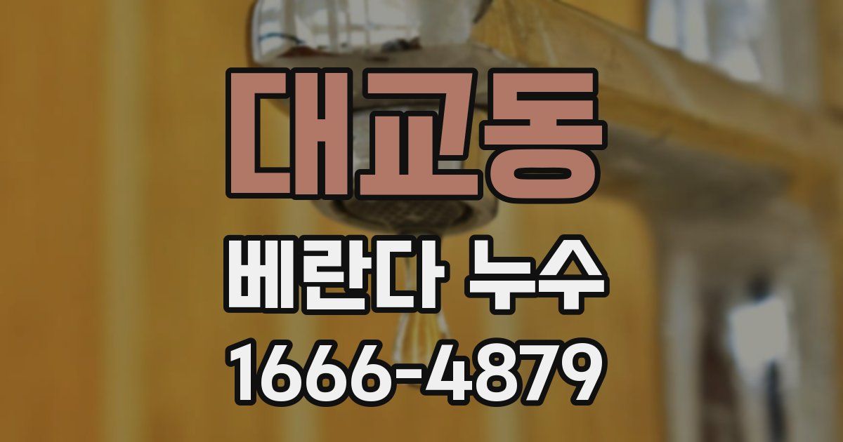 대교동 베란다 누수