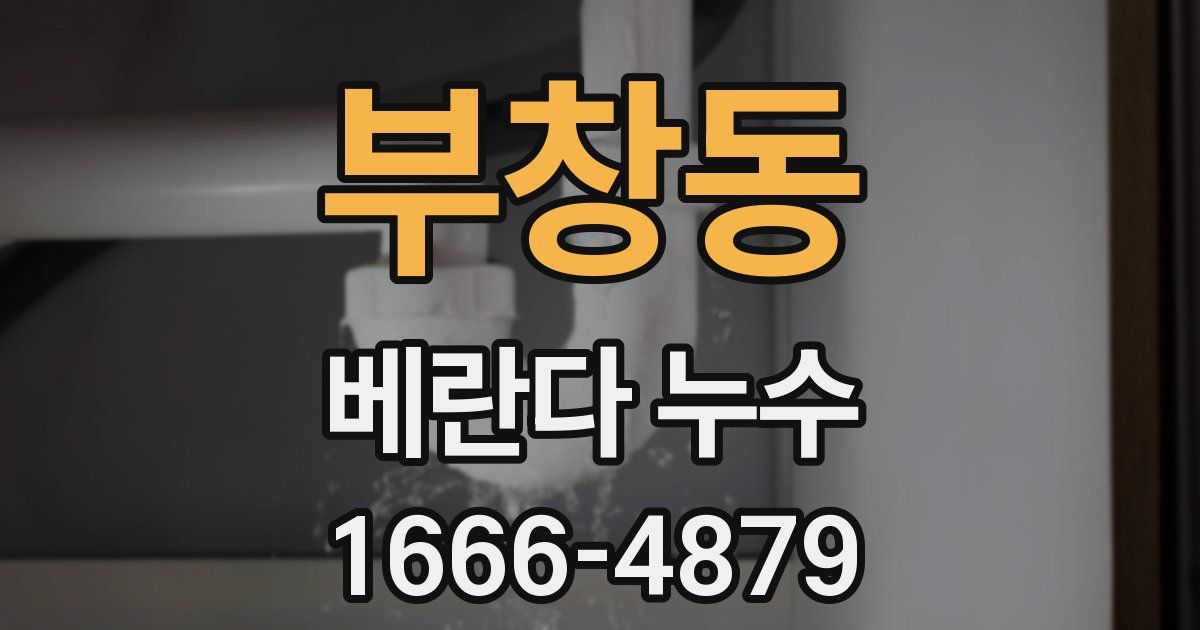부창동 베란다 누수