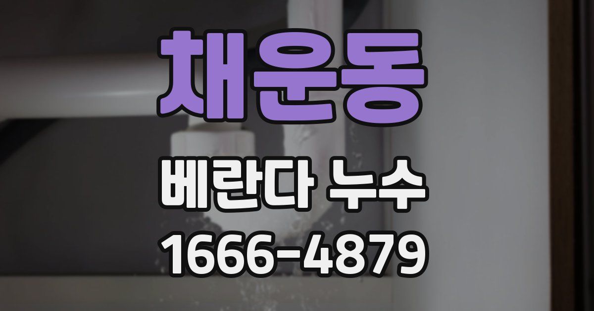 채운동 베란다 누수