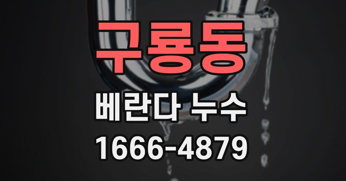 구룡동 베란다 누수