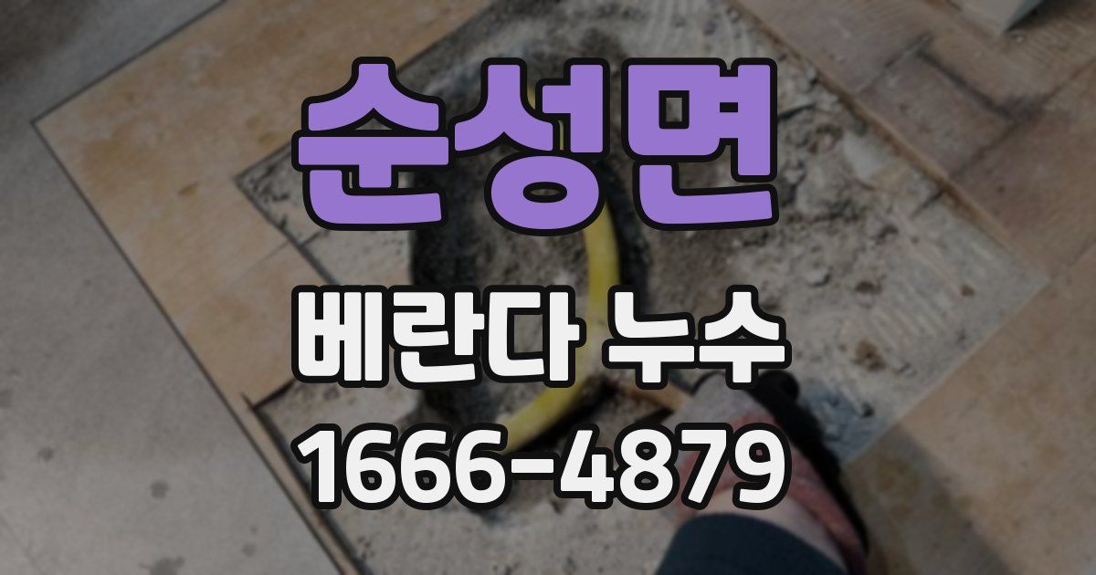 순성면 베란다 누수