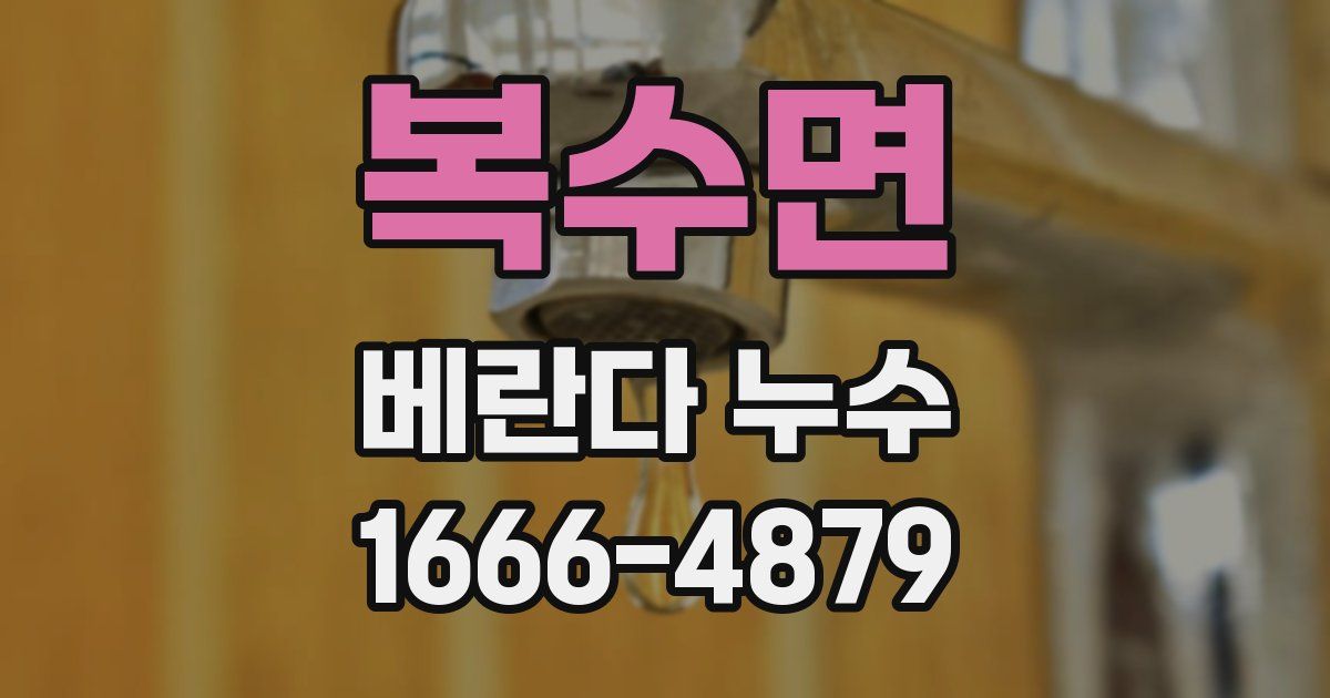 복수면 베란다 누수