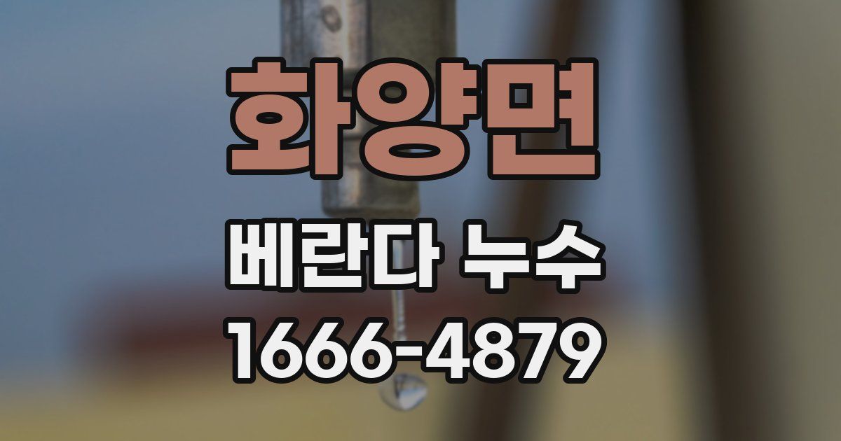 화양면 베란다 누수