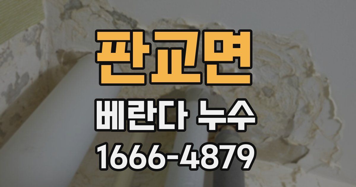 판교면 베란다 누수