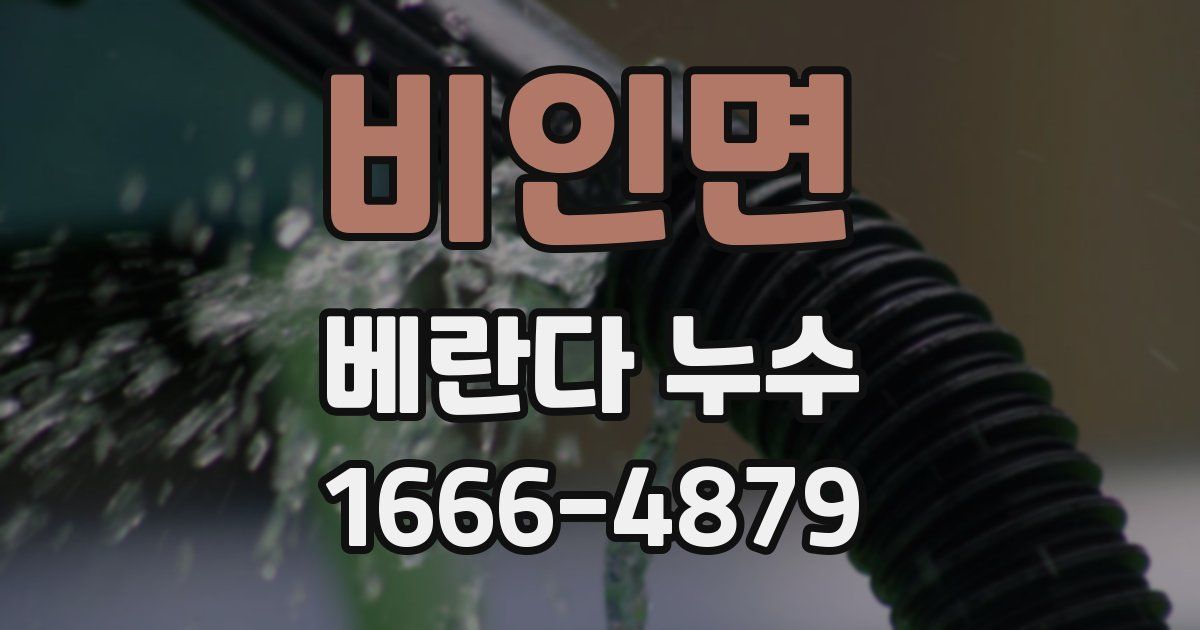 비인면 베란다 누수