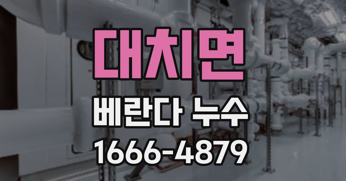 대치면 베란다 누수
