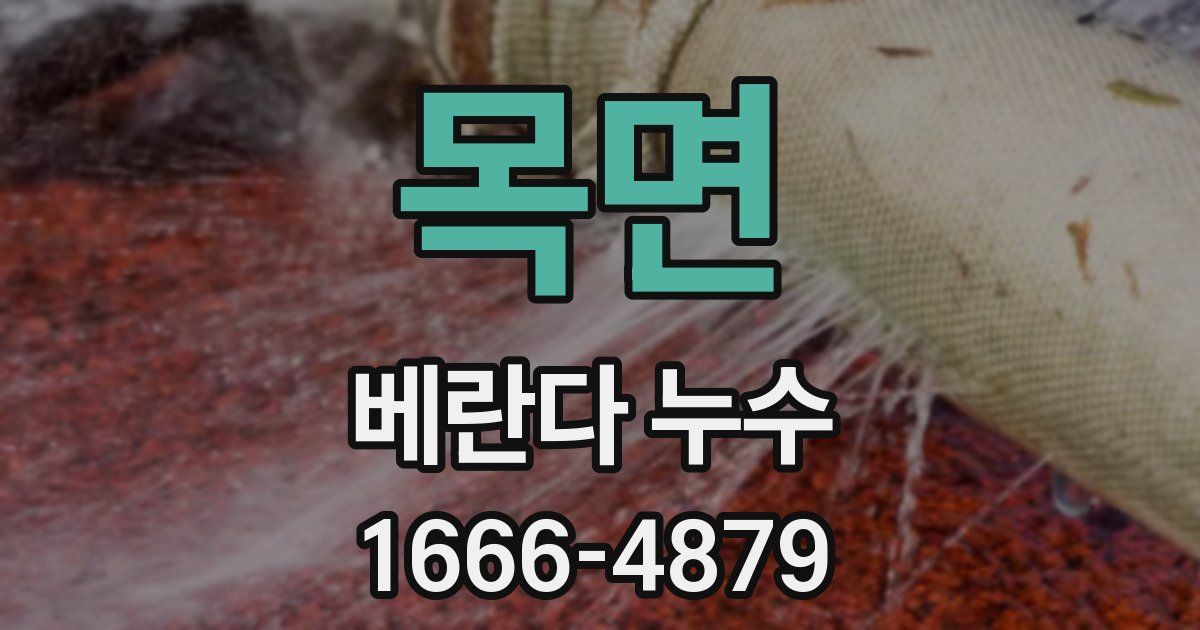 목면 베란다 누수
