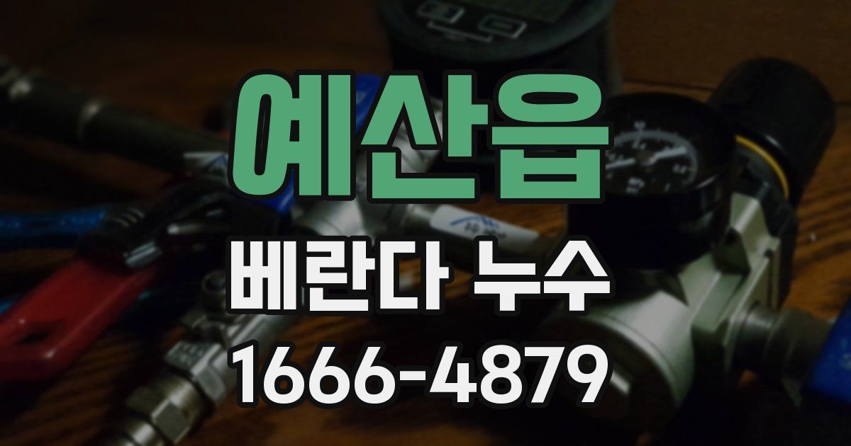 예산읍 베란다 누수