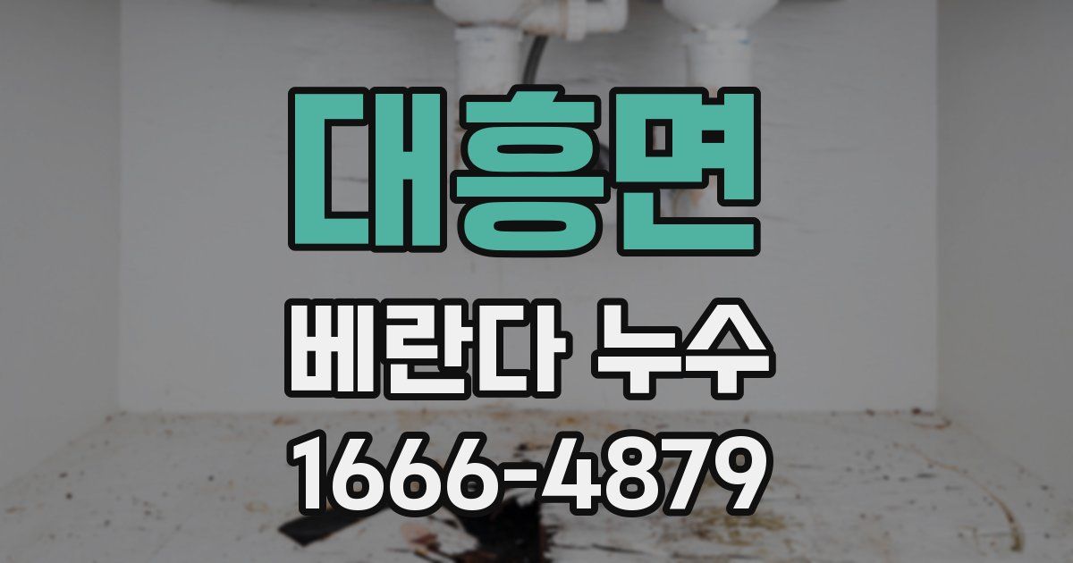 대흥면 베란다 누수