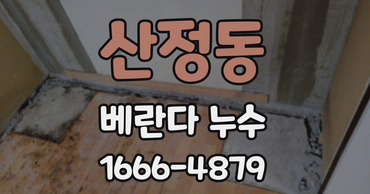 산정동 베란다 누수