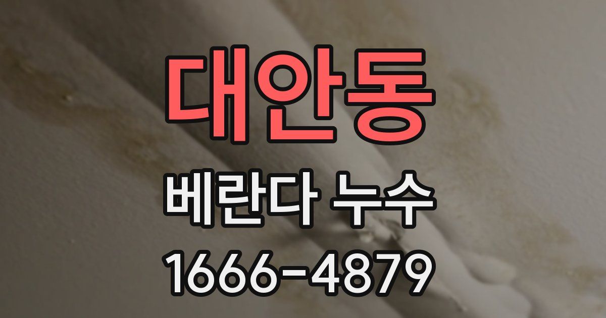 대안동 베란다 누수