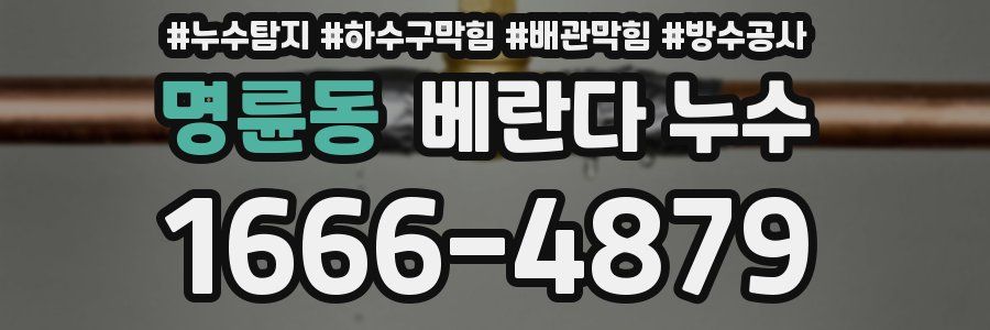 명륜동 베란다 누수