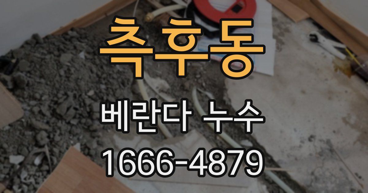 측후동 베란다 누수