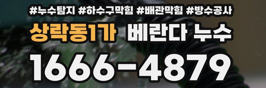 상락동1가 베란다 누수