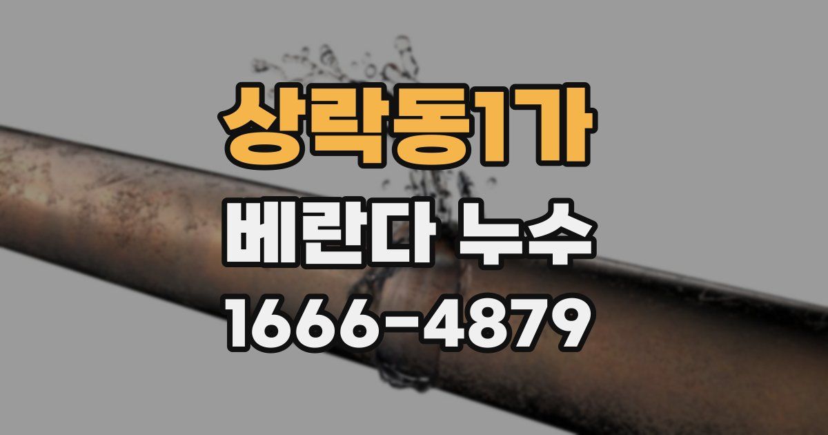 상락동1가 베란다 누수