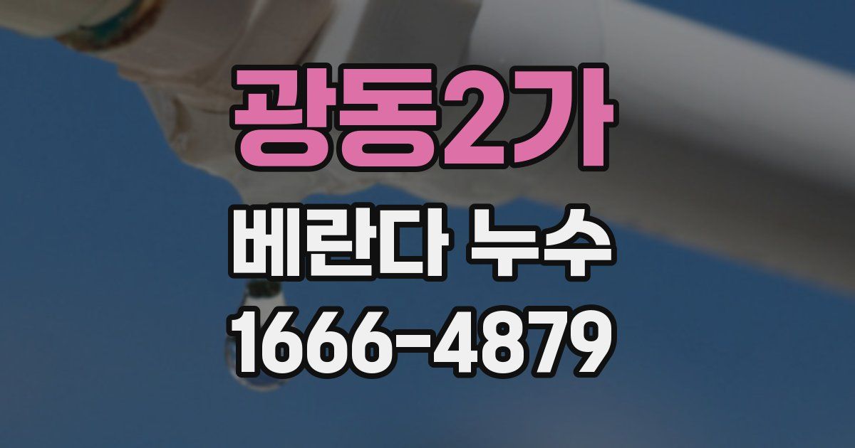 광동2가 베란다 누수