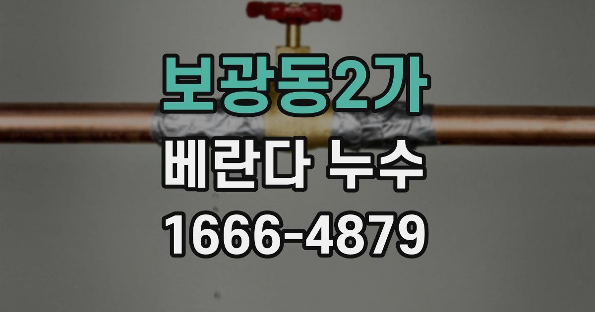 보광동2가 베란다 누수